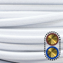 Textilkabel NFA flach 2x0,75mm², weiß