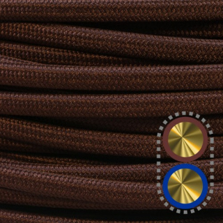 Textilkabel NFA flach 2x0,75mm², braun