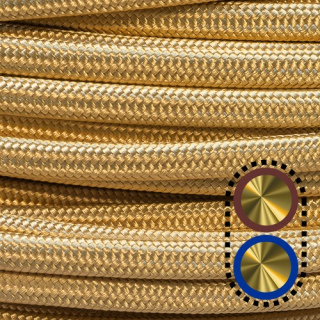 Textilkabel NFA flach 2x0,75mm², gold