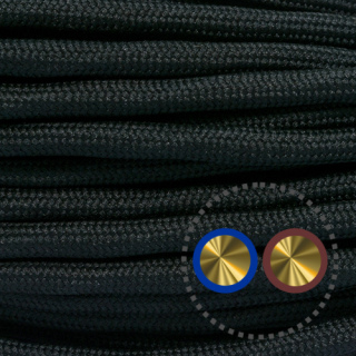 Textilkabel Pendelleitung 2x0,75mm², schwarz