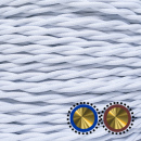 Textilkabel einzelnumflochten verseilt 2x0,75mm², weiß
