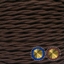 Textilkabel einzelnumflochten verseilt 2x0,75mm², braun