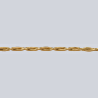 Textilkabel einzelnumflochten verseilt 2x0,75mm², gold