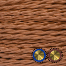 Textilkabel einzelnumflochten verseilt 2x0,75mm², englischgold