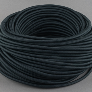 Textilkabel Anschlussleitung 2x0,5mm², schwarz