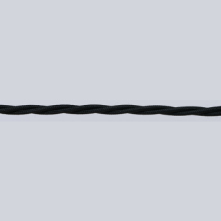 Textilkabel einzelnumflochten verseilt 3x0,75mm², schwarz
