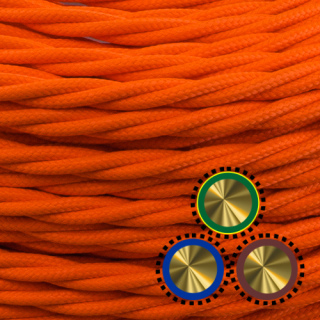 Textilkabel einzelnumflochten verseilt 3x0,75mm², orange