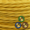 Textilkabel einzelnumflochten verseilt 3x0,75mm², gelb