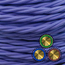 Textilkabel einzelnumflochten verseilt 3x0,75mm², flieder