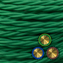 Textilkabel einzelnumflochten verseilt 3x0,75mm², grün