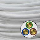 Textilkabel Anschlussleitung 3x0,75mm², weiß