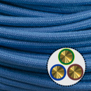 Textilkabel Anschlussleitung 3x0,75mm², pastellblau