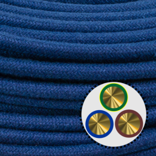Textilkabel Anschlussleitung 3x0,75mm², jeans