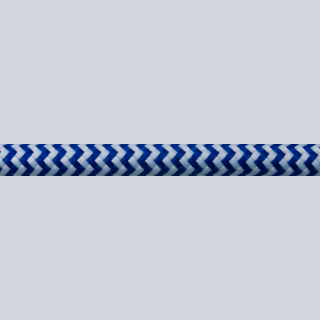Textilkabel Anschlussleitung 3x0,75mm², ZICKZACK, blau-weiss