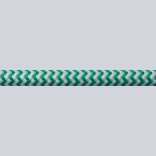 Textilkabel Anschlussleitung 3x0,75mm², ZICKZACK, grün-weiss