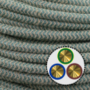 Textilkabel Anschlussleitung 3x0,75mm², ZICKZACK, grün-sand