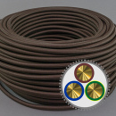textilumflochtenes Kabel NYM-J 3x1,5mm², braun 50m Bund