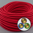 textilumflochtenes Kabel NYM-J 3x1,5mm², rot 50m Bund