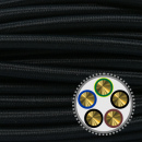textilumflochtenes Kabel NYM-J 5x1,5mm², schwarz