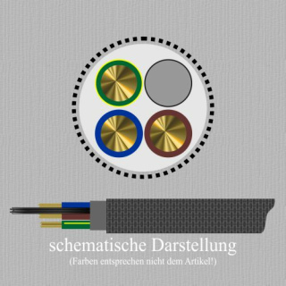 Elektrisches Kabel Mit Stoffgeflecht, 3x0,75 Mm², 3 Meter, Schwarz – Made In Italy Für Lampenbau