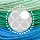 MUSTER (Textil-)kabel mit Stahlseil 3x 0,75mm²
