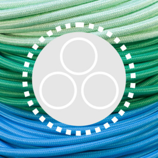 MUSTER Textilkabel Anschlussleitung 3x 0,75mm²  mehrfarbig