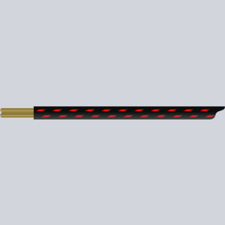 textilumflochtene KFZ-Leitung FLRY 1,5mm² schwarz-rot