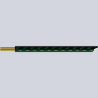 textilumflochtene KFZ-Leitung FLRY 1,5mm² schwarz-grün