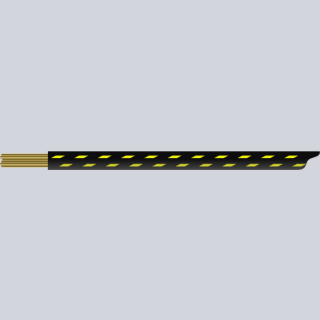 textilumflochtene KFZ-Leitung FLRY 1,5mm² schwarz-gelb