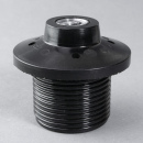 E27 Iso-Dachfassung mit Gewindemantel schwarz