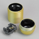 E27 Iso-Fassung mit Gewindemantel gold