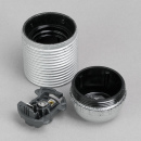 E27 Iso-Fassung mit Gewindemantel silber