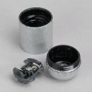 E27 Iso-Fassung glatt silber