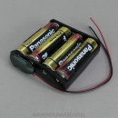 Batteriefach für R6 Batterien 4x R6 (6V) liegend