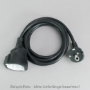 Schukoverlängerung 3x1,5mm² schwarz 2 Meter