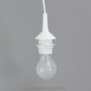 einfaches Leuchtenpendel mit Baldachin, E27 weiss