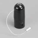 E27 Iso-Fassung mit Zugschalter schwarz