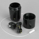 E27 Iso-Fassung mit Zugschalter schwarz