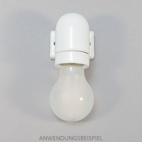 S Fassung für Lampe Glaskolbenlampe Wandlampe E27 Porzellan old vintage alte Gr 
