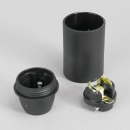 E14 Iso-Fassung glatt schwarz