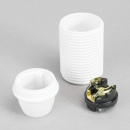 E14 Iso-Fassung mit Gewindemantel weiss