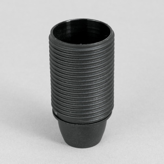 E14 Iso-Fassung mit Gewindemantel schwarz