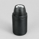 E14 Iso-Fassung mit Gewindemantel schwarz