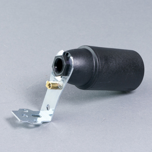 Iso Fassung E27 mit Metallwinkel schwarz mit Glattmantel 190°C Iso-Fassung Iso Fassung E27 mit Metallwinkel schwarz mit Glattmantel 190°C Iso-Fassung