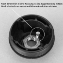 Klemmnippel aus Kunststoff mit Außengewinde für M10x1 schwarz