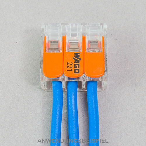 Wago 221 Slim Serie elektrische Anschlüsse Draht Block Klemme Kabel wiederverwendbare Hebel