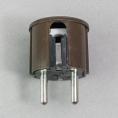 Winkel-Schukostecker braun