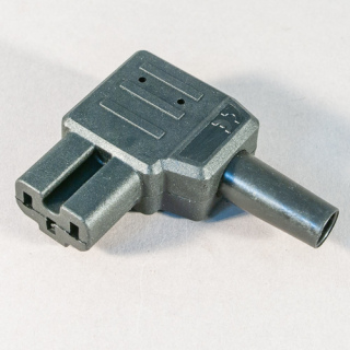 Steckverbinder Stecker für Heißgerät Heißgeräte Winkelstecker 230V/10A schwarz