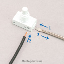 flacher Fußtretschalter 230V 1pol+N weiss