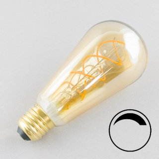 E27 Spiral-LED Edison gold 5W dimmbar